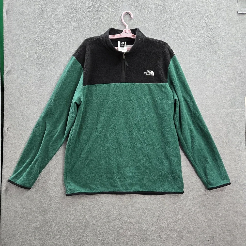 The North Face Men Sweatshirt XL Green‎ Gordon Lyons Embroidery Pullover Fleece